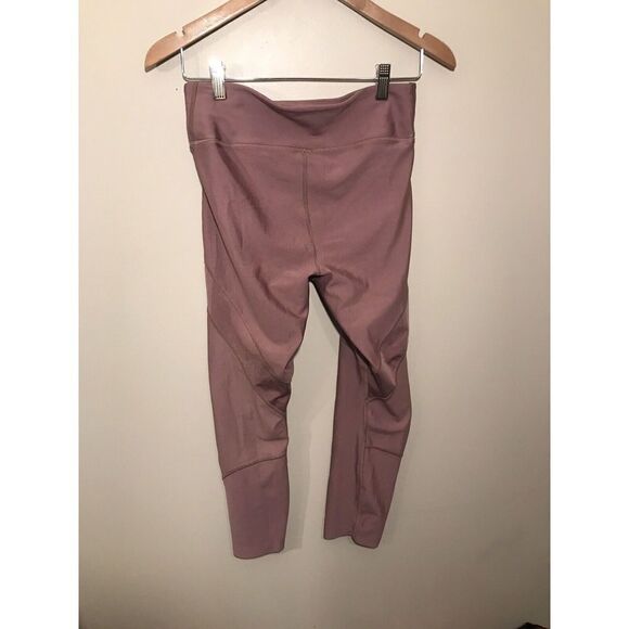 Under Armour Compression Heat Gear Leggings Pants Medium High Rise Mauve Pink - Picture 3 of 7